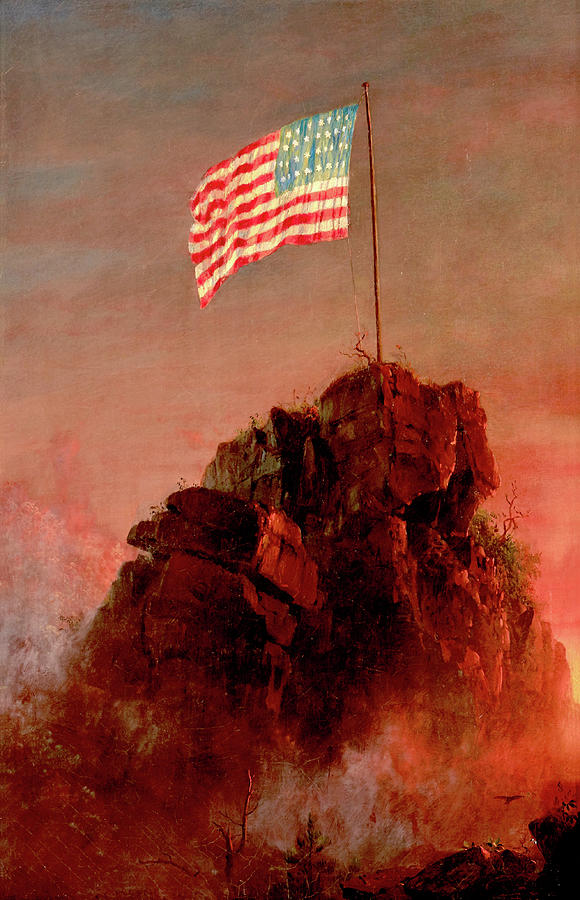 Flag Digital Art - Hilltop Old Glory by Gary Grayson