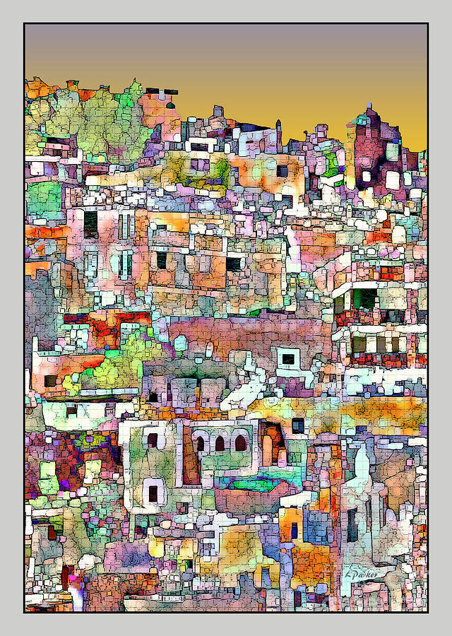 Hilltown Cluster--Guanajuato, Mexico Digital Art by Linda Parker