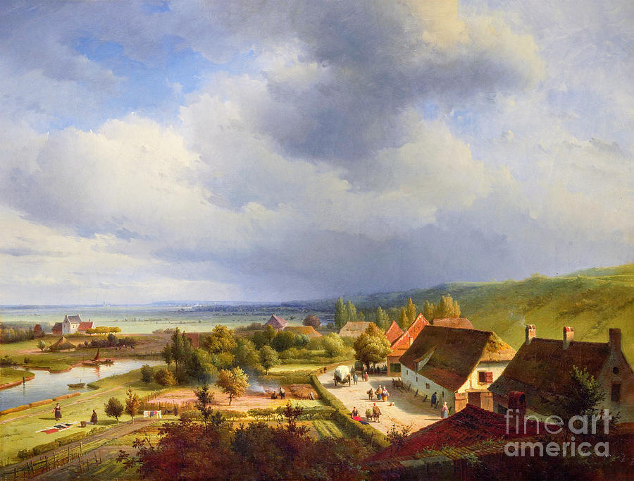 Hilly Landscape Near Wageningen Painting
