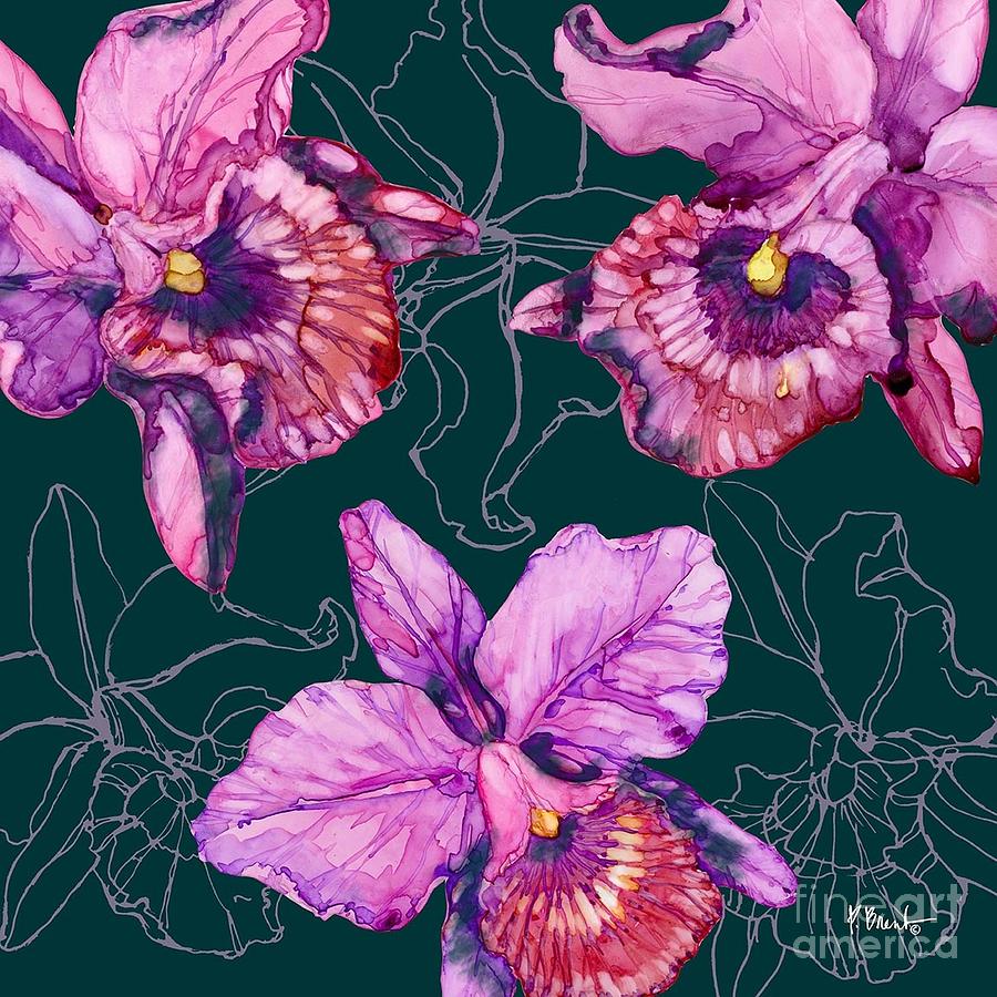 Flower Painting - Hilo Orchids by Paul Brent
