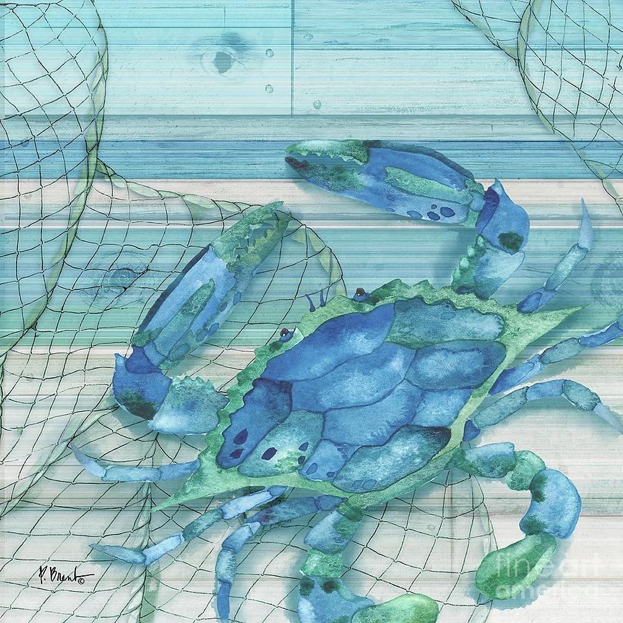 Watercolor Painting - Hilton Crab by Paul Brent