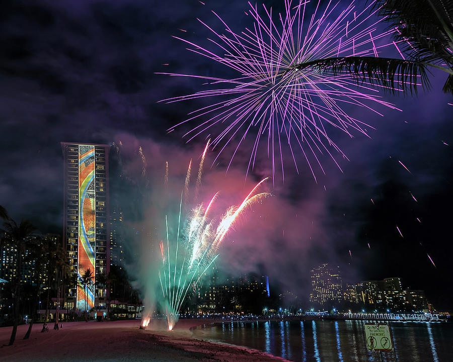 Hilton Firework Celebration Photograph by American Landscapes