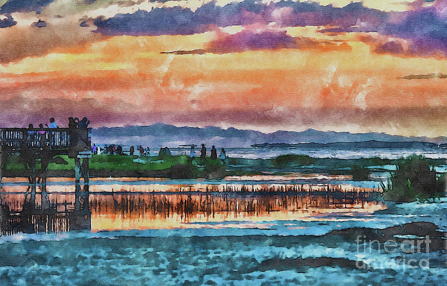 Hilton Head Sunset Digital Art by Finley Delouche Fine Art America