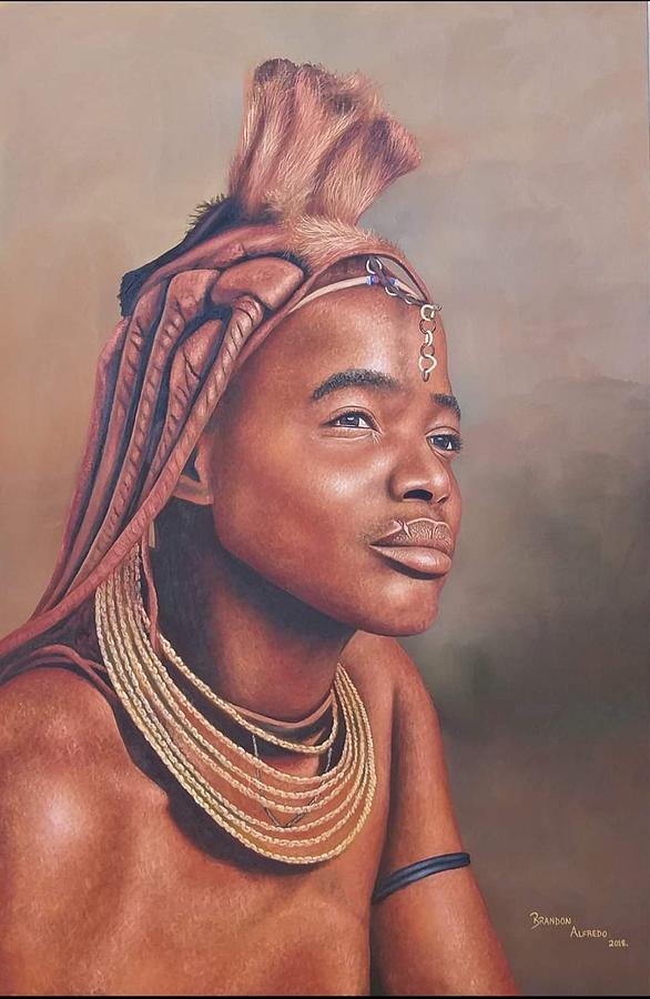 Himba woman Painting by Brandon Alfredo - Fine Art America