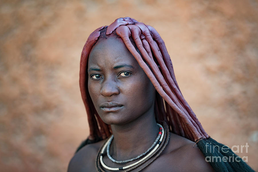Portrait Photograph - Himba woman in Opuwo by Tony Camacho