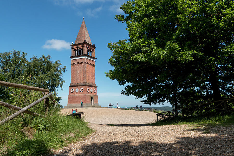 Himmelbjerget by Ry near Silkeborg, Large tower with a fantastic view. Green forest and beautiful blue sky Photograph by Karlaage Isaksen