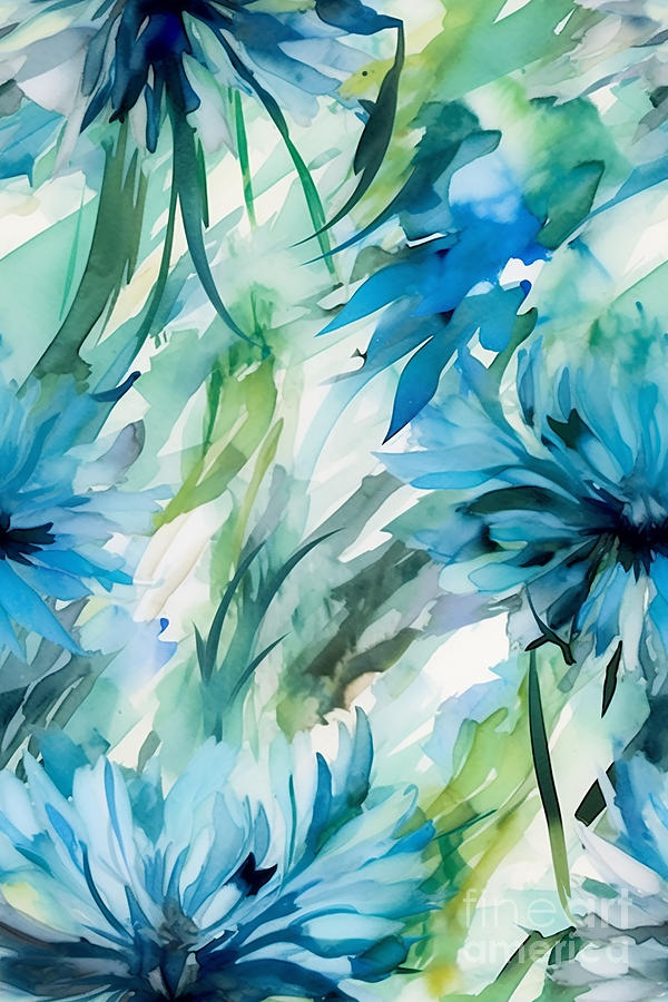 Himolia - Cornflower Pattern Digital Art