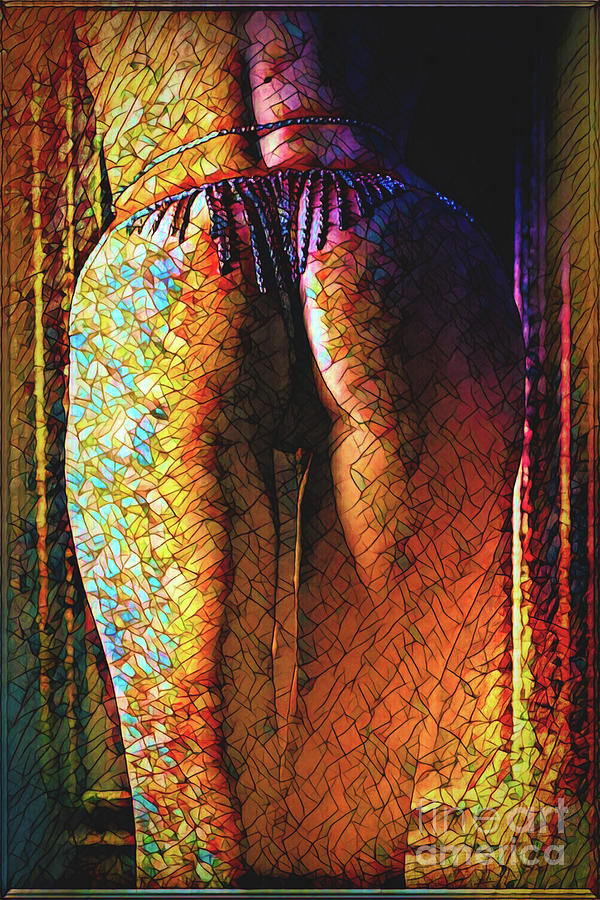 Shrouded In Shadows Stained Glass Digital Art by Recreating Creation