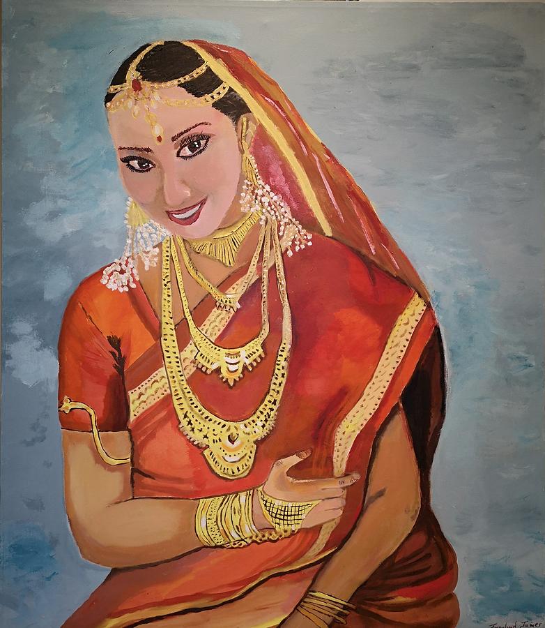 Hindu Bride Painting by Jennylynd James