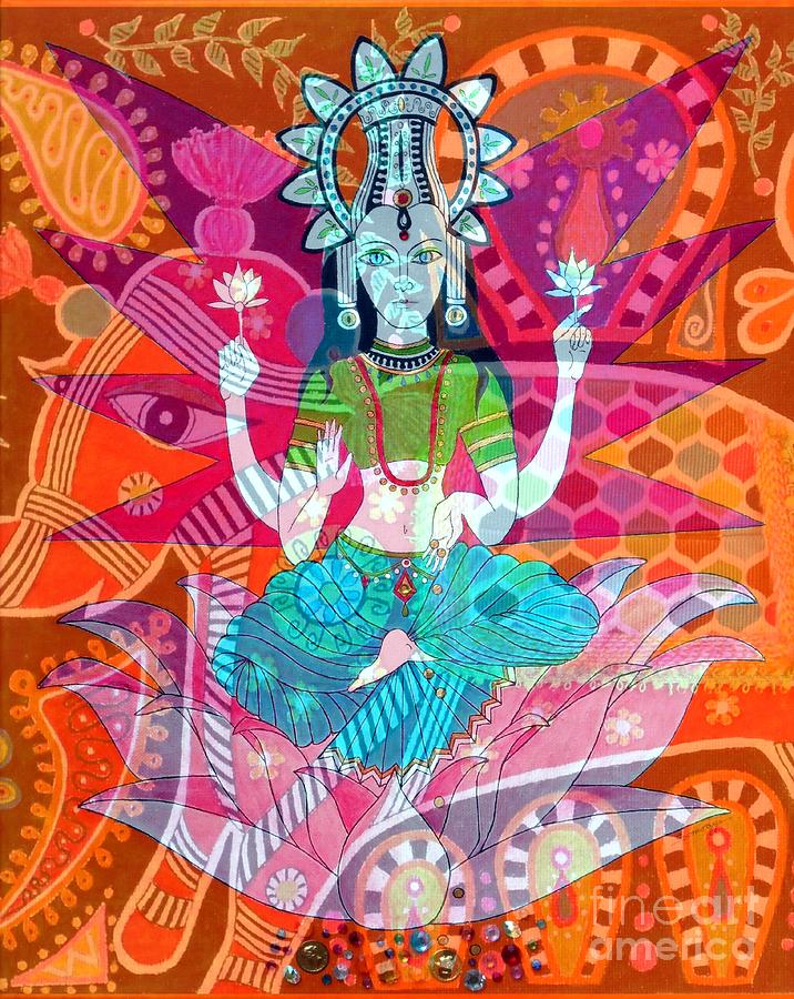 Hindu Goddess with Elephant Digital Art by Jayne Somogy