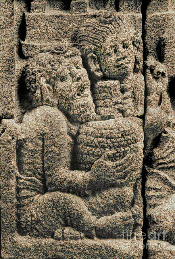Hindu temple relief sculpture - Prambanan IV Photograph by Sharon Hudson