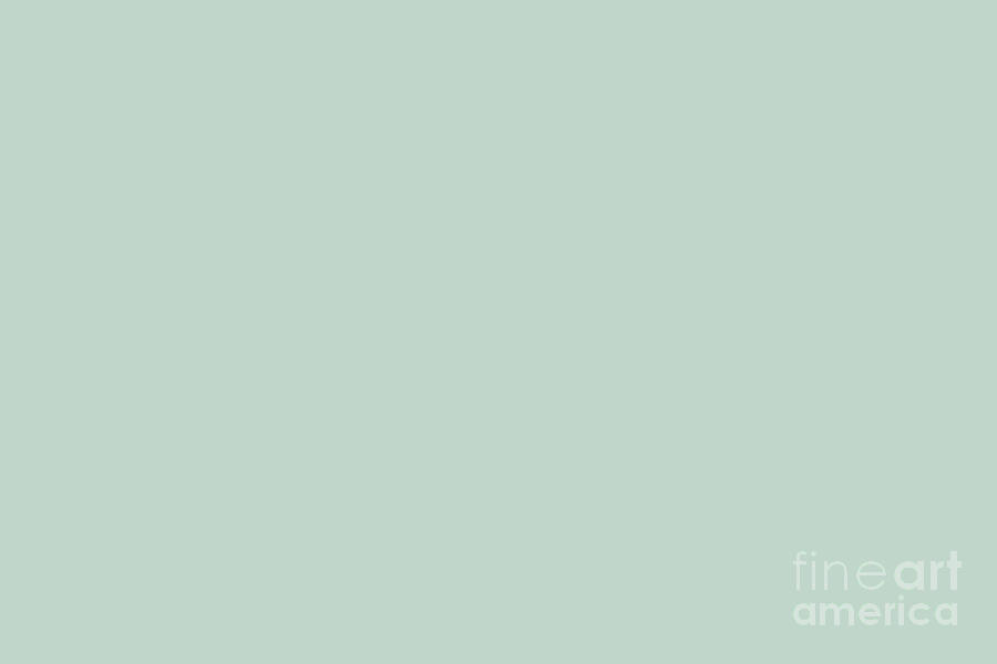 Hint Of Mint Light Pastel Green Blue Solid Color Matches Sherwin Williams Waterscape SW 6470 Digital Art by PIPA Fine Art - Simply Solid