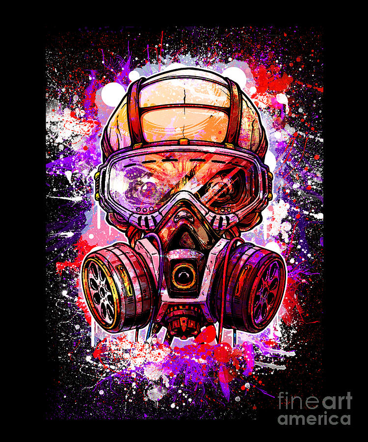 cool gas mask art