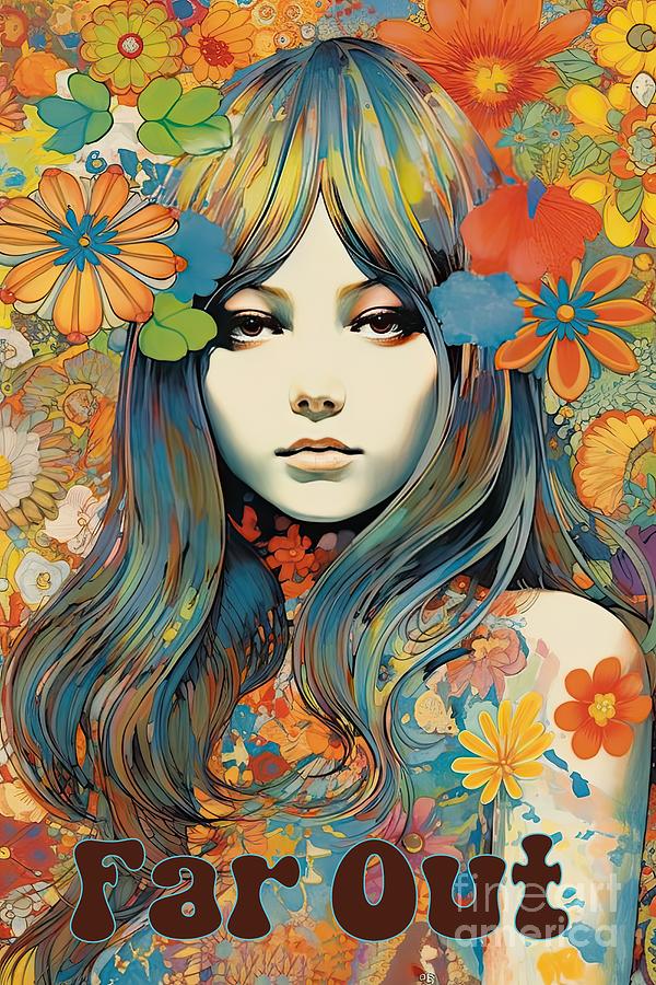 Nature Painting - Hippie Chix III by Mindy Sommers