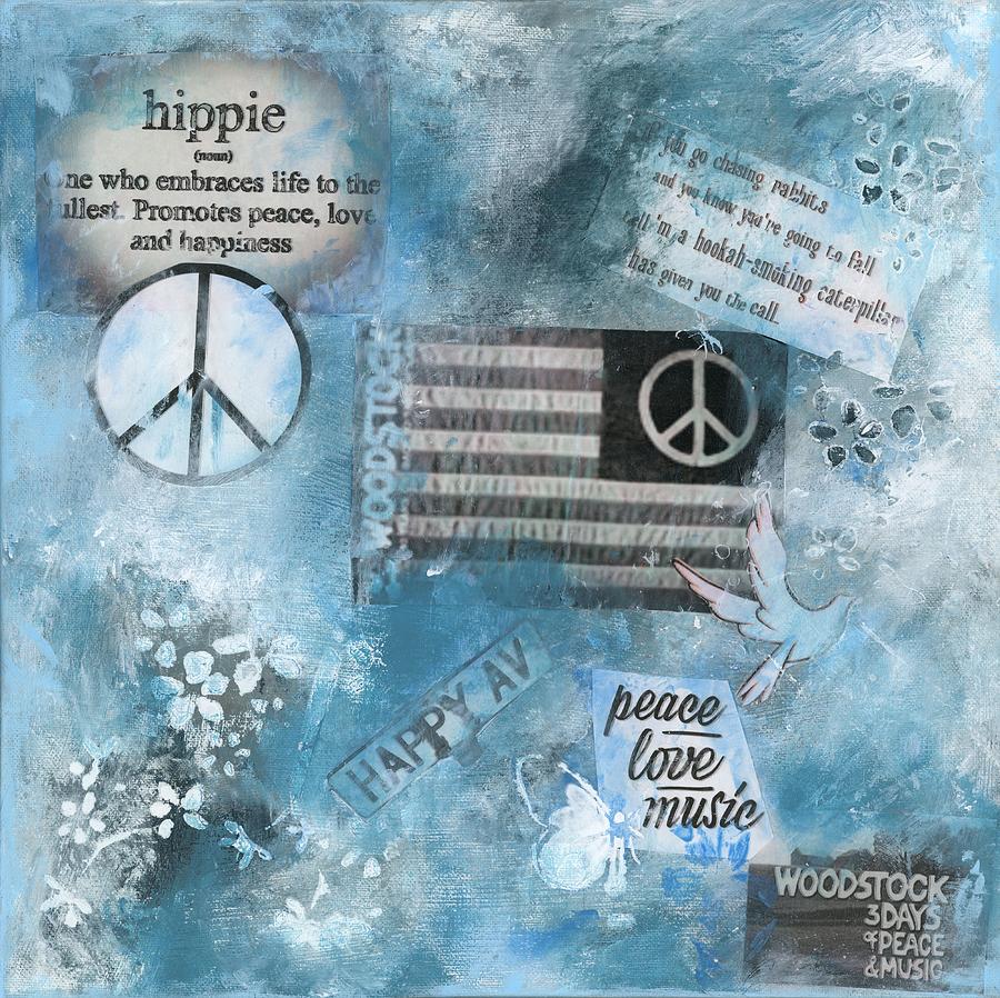 Hippie Flag  Mixed Media by Jamie Hoffman