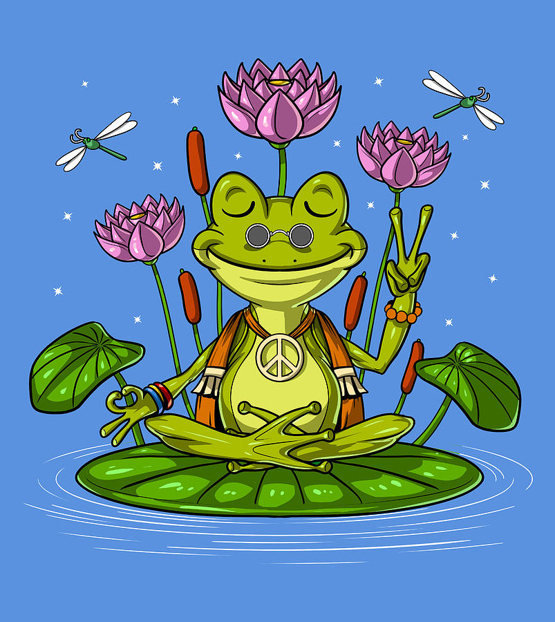 Namaste Frog Yoga Is The Best Way To Stay Zen And' Sticker