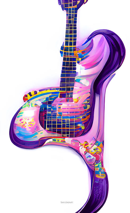 Hippie Guitar Digital Art
