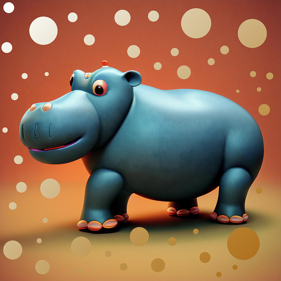 Hippo Digital Art by Jed Graph - Fine Art America