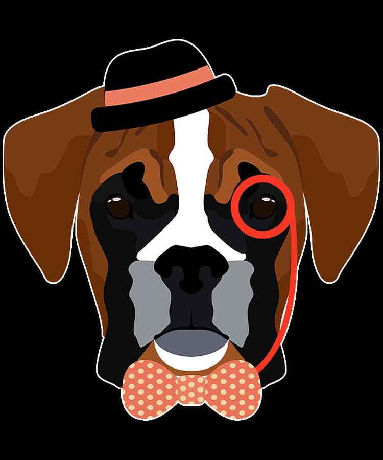 Hipster Boxer Dog Digital Art by Flippin Sweet Gear