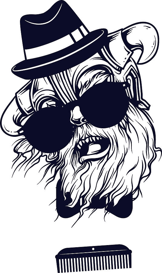 Cool Digital Art - Hipster Viking by Jacob Zelazny