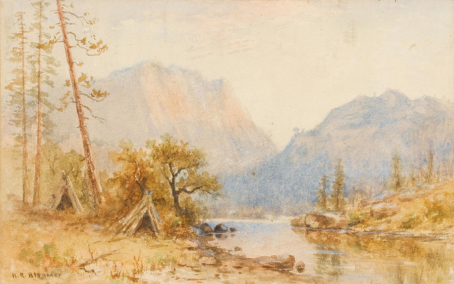 Hiram Reynolds Bloomer American 1845 1910 Wigwams by a river Painting by Artistic Rifki