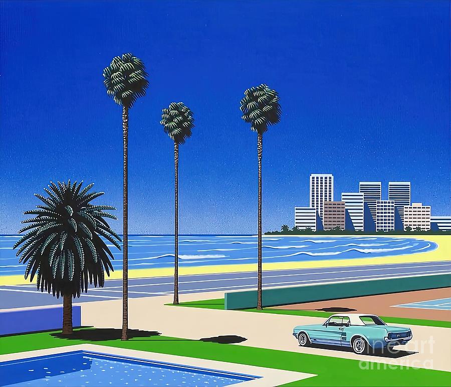 Hiroshi Nagai Vaporwave Fadholi Painting by Ross Wood - Fine Art America