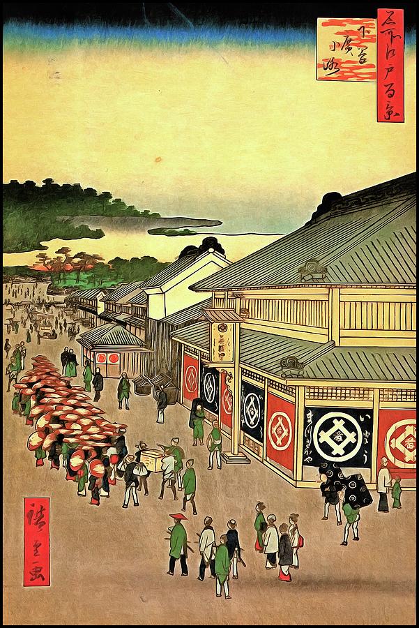 Hiroshige Shitaya Hirokoji Japanese Art Digital Art