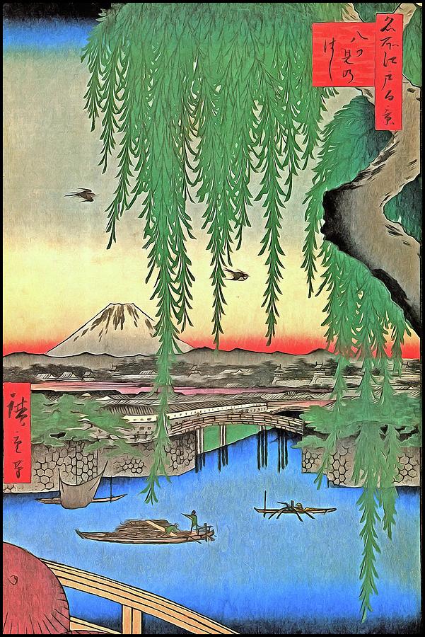 Hiroshige Yatsumi Bridge Japanese Art Digital Art by John Shepherd ...