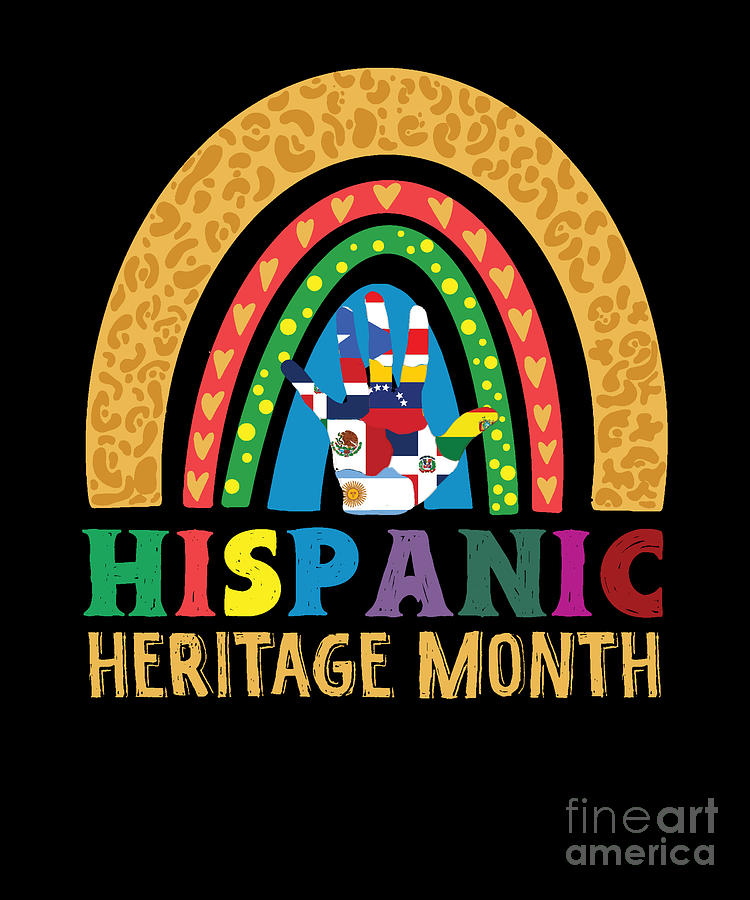 Hispanic Heritage Month, Proud Hispanic Culture Digital Art by Amusing DesignCo