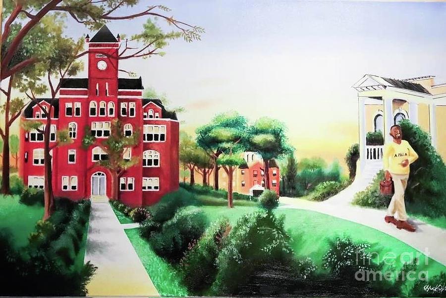 Historic Biddle Hall Painting by George Collins