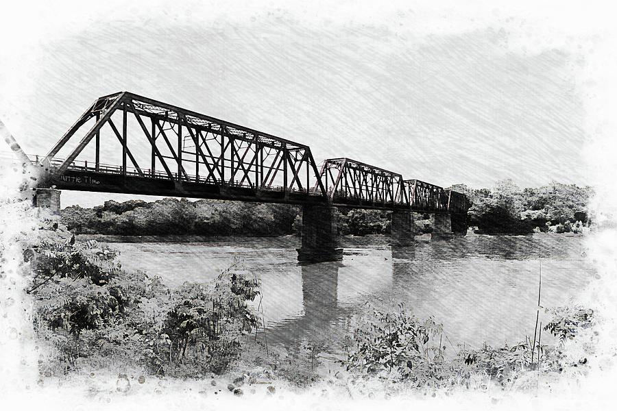 Historic Bridge over Red River Photograph by Pam Rendall