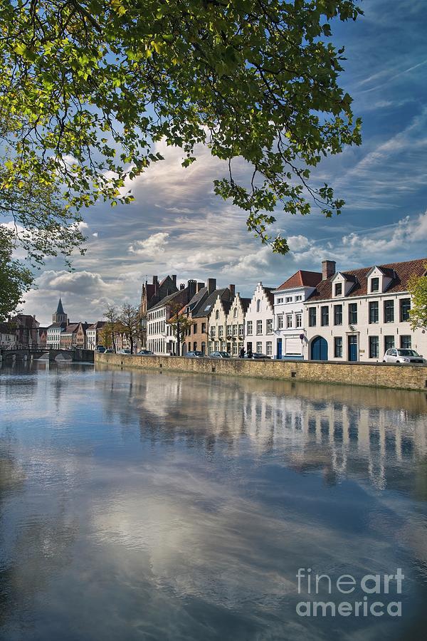 Historic Canal Waterfront, Bruges, Belgium Photograph by Philip Preston
