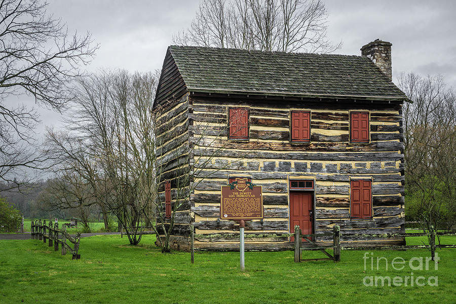 Historic DeWitt Log House 2 - Oxford - Ohio Photograph by Gary Whitton