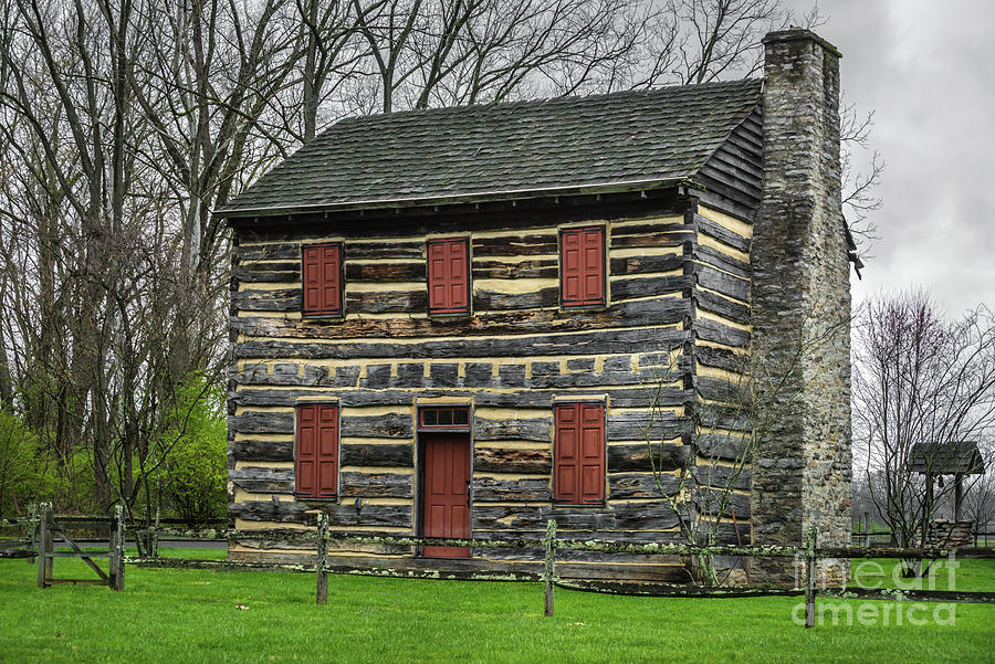Historic DeWitt Log House - Oxford - Ohio Photograph by Gary Whitton