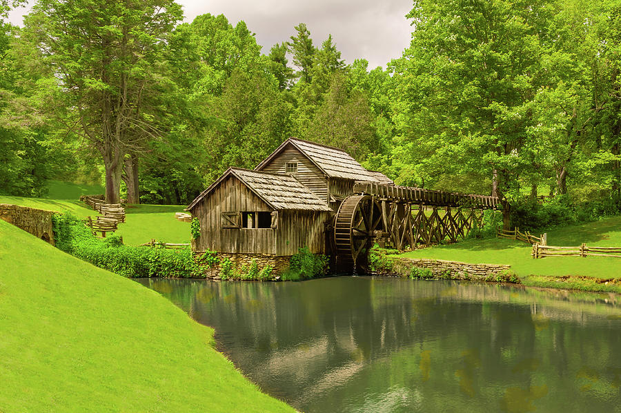 Historic Edwin B Mabry Grist Mill - mabrymillsvirginia185782 Photograph ...