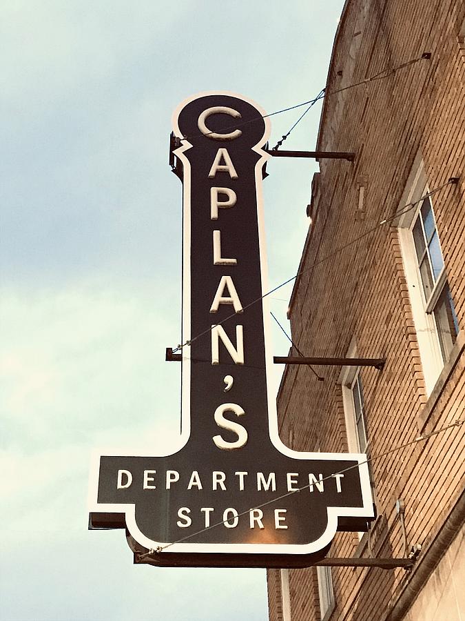 Historic Ellicott City Caplans Department Store sign on Main Street in Maryland Photograph by Marianna Mills