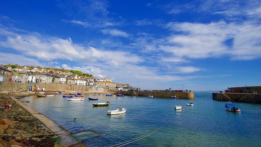 Historic fishing harbour, Mousehole, Cornwall, England Photograph by ...