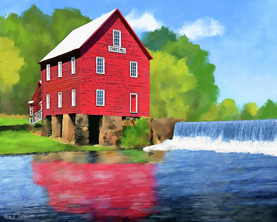 Historic Georgia - Starrs Mill Mixed Media by Mark Tisdale