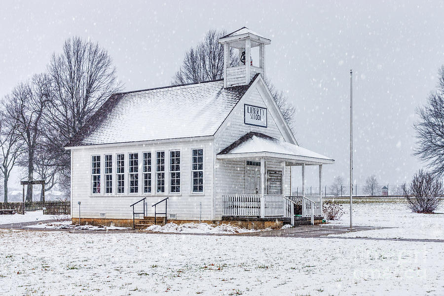 Historic Liberty Schoolhouse Winter Photograph by Jennifer White