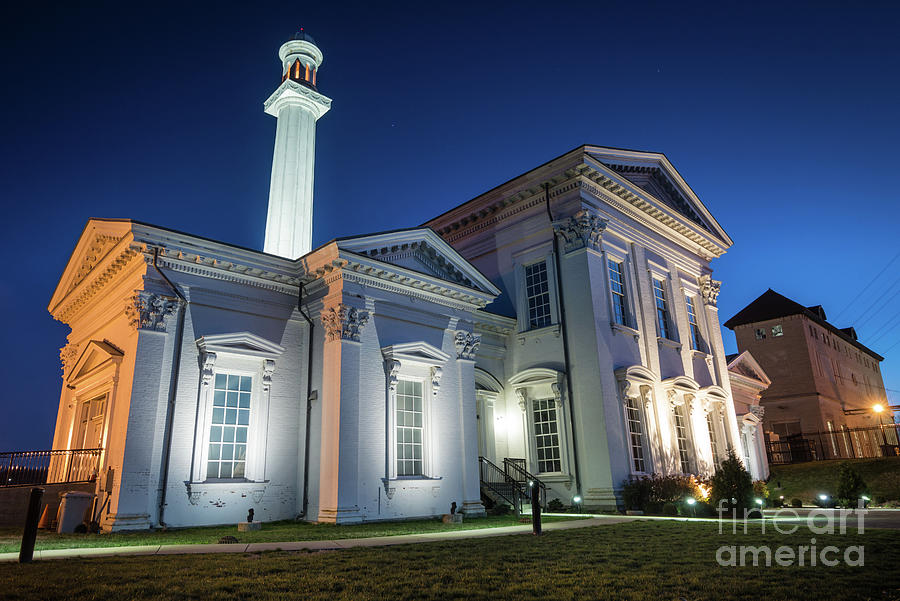 Historic Louisville Water Tower at Night - Kentucky Photograph by Gary Whitton