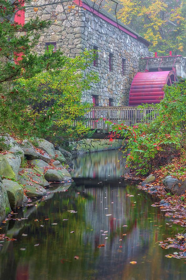 Historic Massachusetts Landmark Sudbury Grist Mill Photograph by Juergen Roth