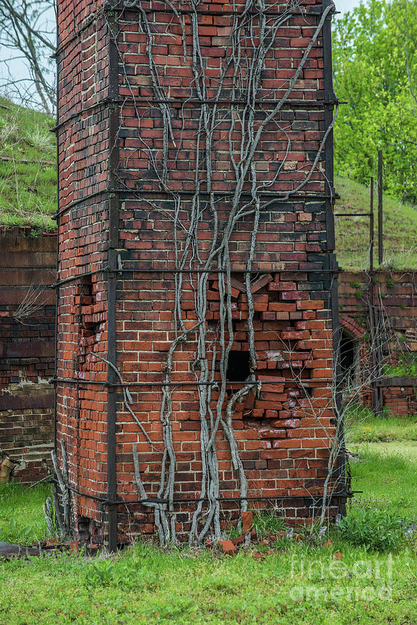 Historic Medora Brick Plant  Chimney - Indiana Photograph by Gary Whitton