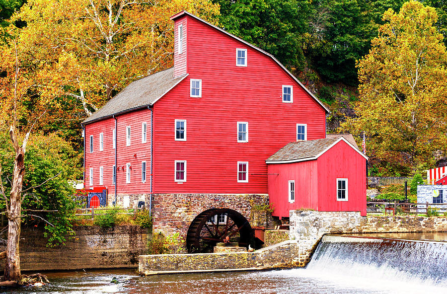 Historic Old Red Mill in New Jersey Photograph by John Rizzuto
