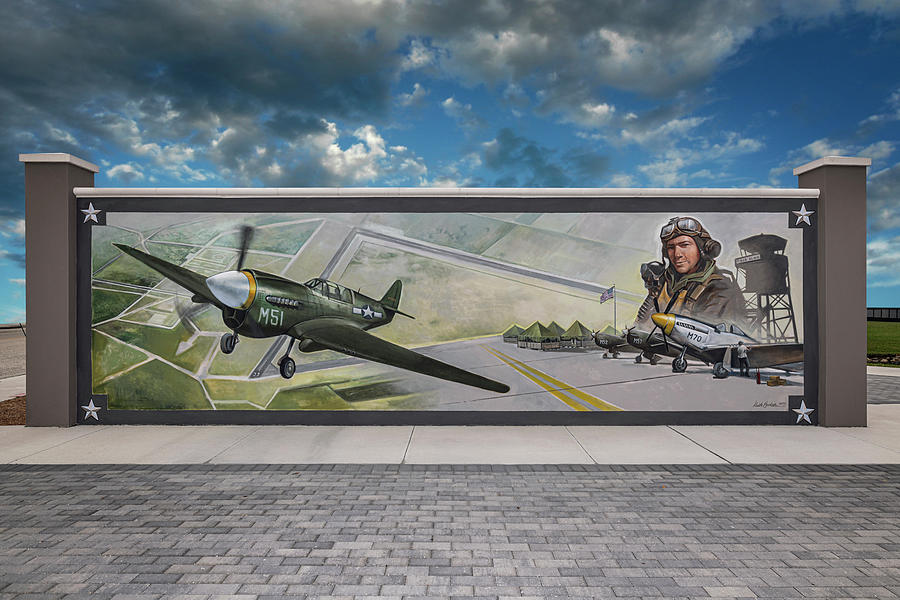Historic Punta Gorda Army Air Field - Location Mural Photograph by Punta Gorda Historic Mural Society