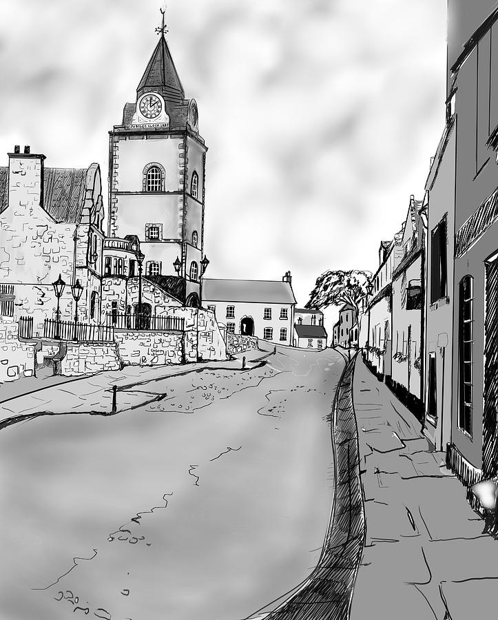 Historic Queensferry. SCOTLAND. Digital Art by Grant Wilson