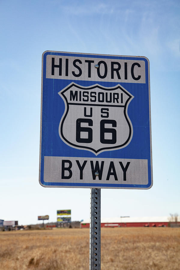 Historic Route 66 Missouri Byway road sign Photograph by Eldon McGraw