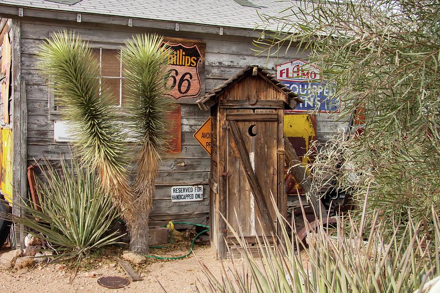 Arizona Photograph - Historic Route 66 - Outhouse 2 by Liza Eckardt