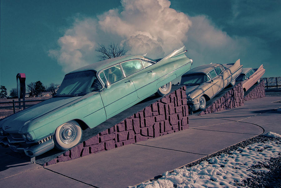Historic Route 66 Vintage Cadillacs #2 Photograph by Lynn Bauer