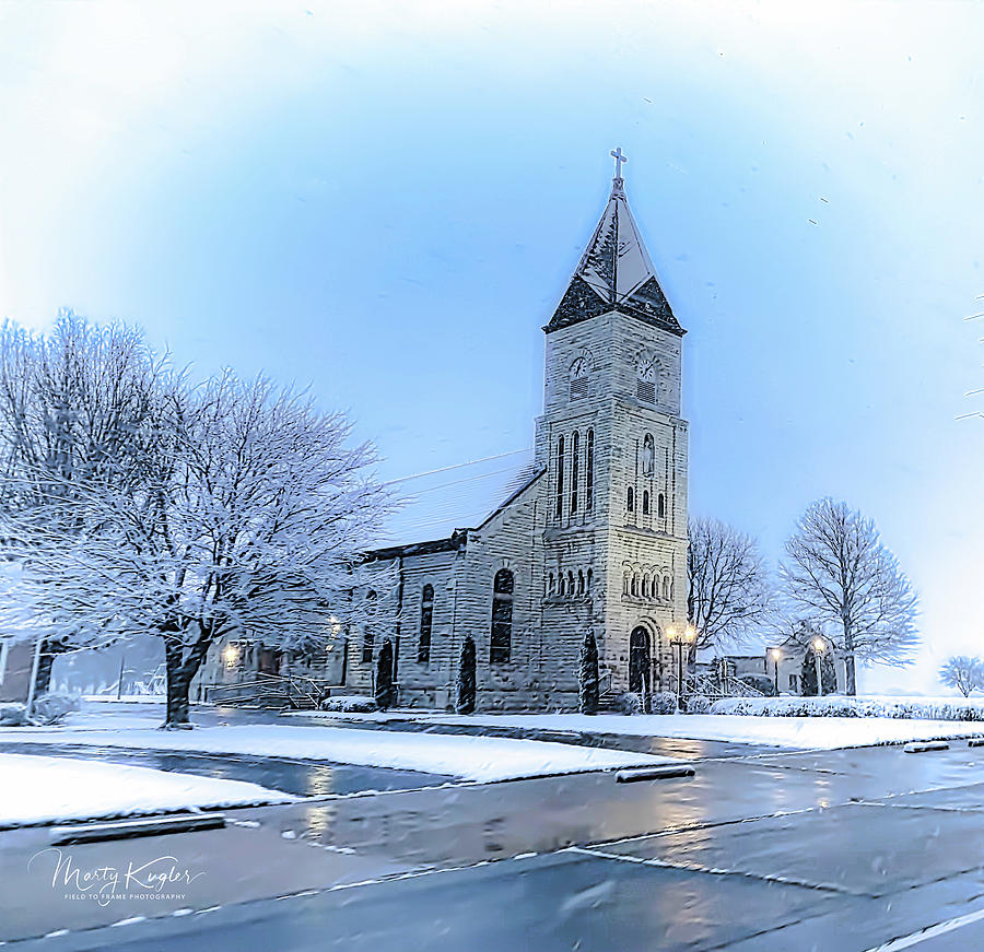 Historic St. Mark's Church of Colwich, KS Photograph by Marty Kugler