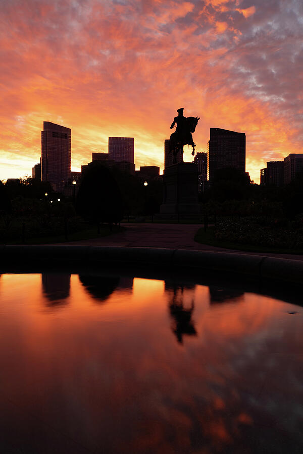 Historic Sunrise Silhouettes In Boston Public Garden Photograph by Gregory Ballos Historic Sunrise Silhouettes In Boston Public Garden Photograph by Gregory Ballos